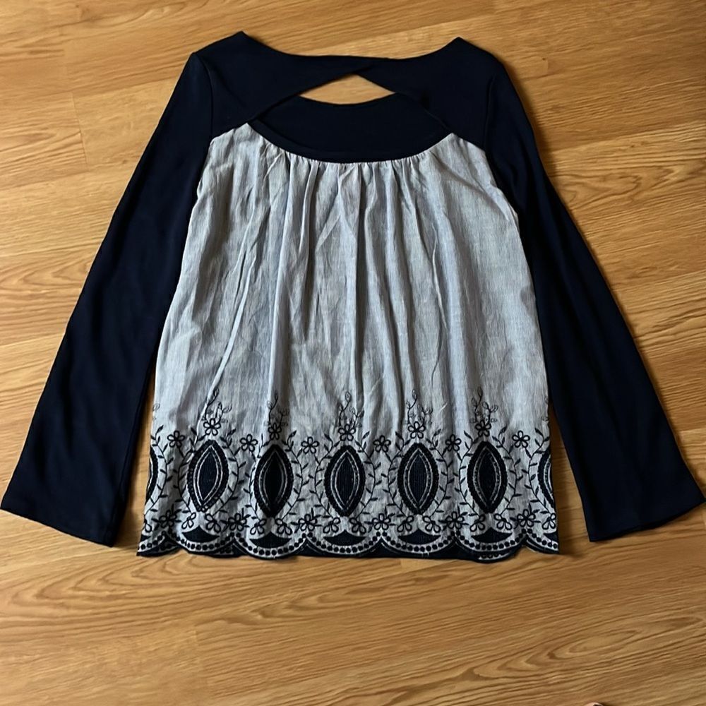 NORDSTROM RACK NAVY PEACOAT SIZE SMALL TOP